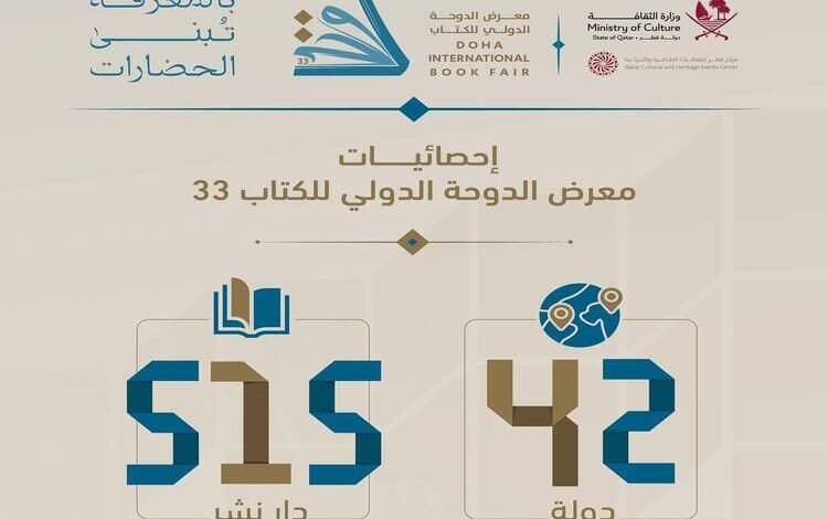انطلاق الدورة 33 لمعرض الدوحة الدولي للكتاب غدا بمشاركة 42 دولة